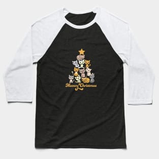 Meowy Christmas Baseball T-Shirt